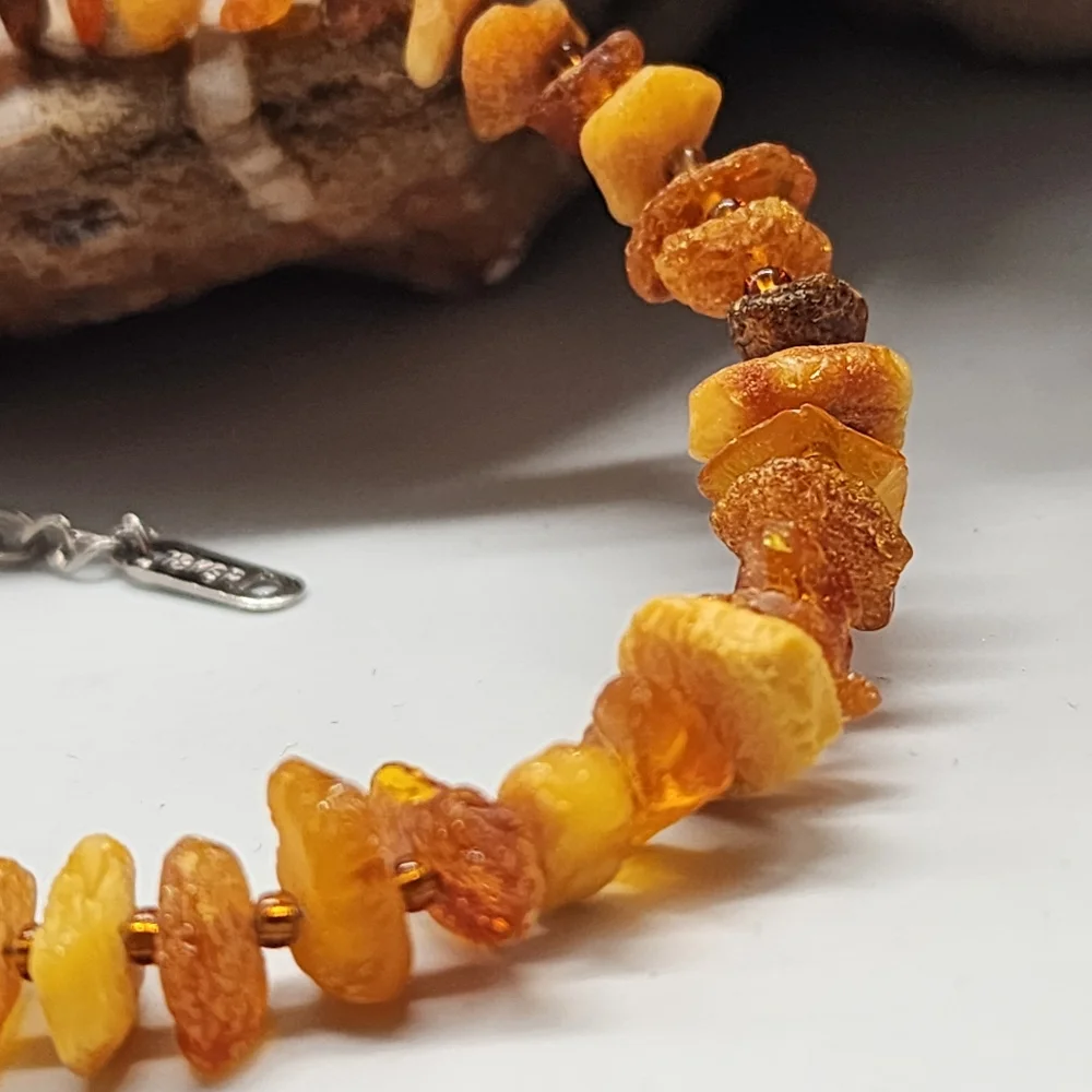 Minimalist Hypoallergenic Bracelet Amber Jewelry Stone Genuine Honey Raw Nugget